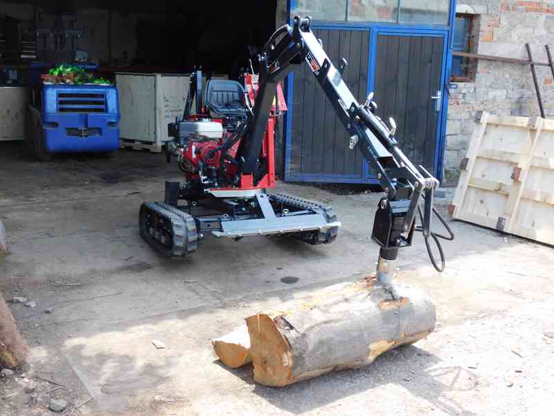 Štípací kužel na dřevo a kořeny + Hydraulický vrtací  - foto 5