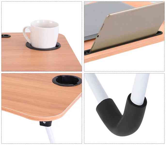 HIT - Skládací stolek na notebook k posteli nový  - foto 4