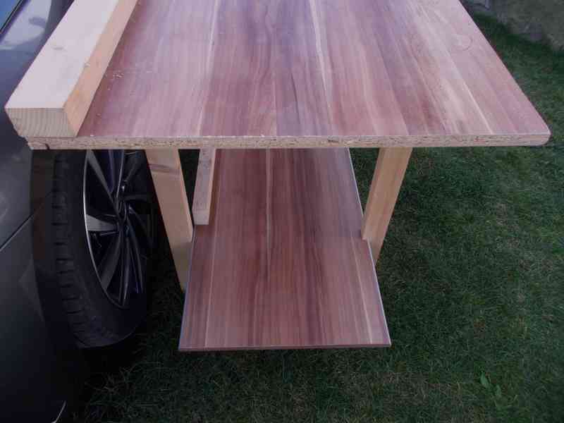 Pracovní stůl s policí a ohrádkou 214x55x89 cm - foto 6