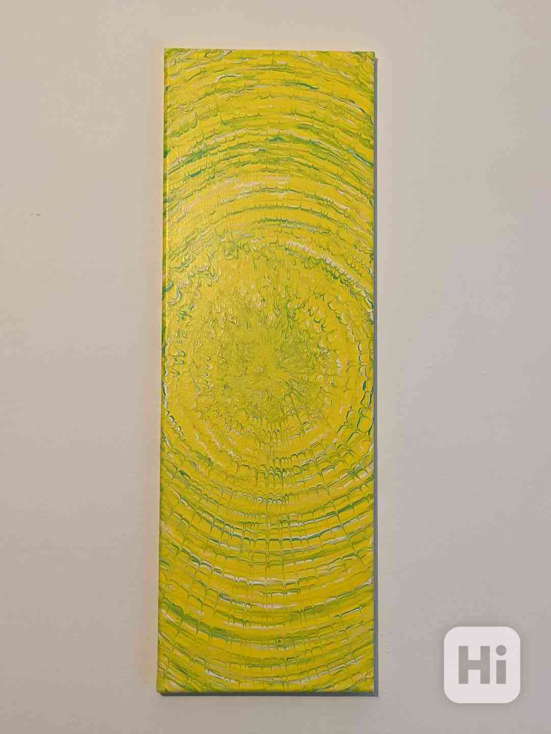 Obraz spirála žlutá akryl na plátně Moňas - foto 1