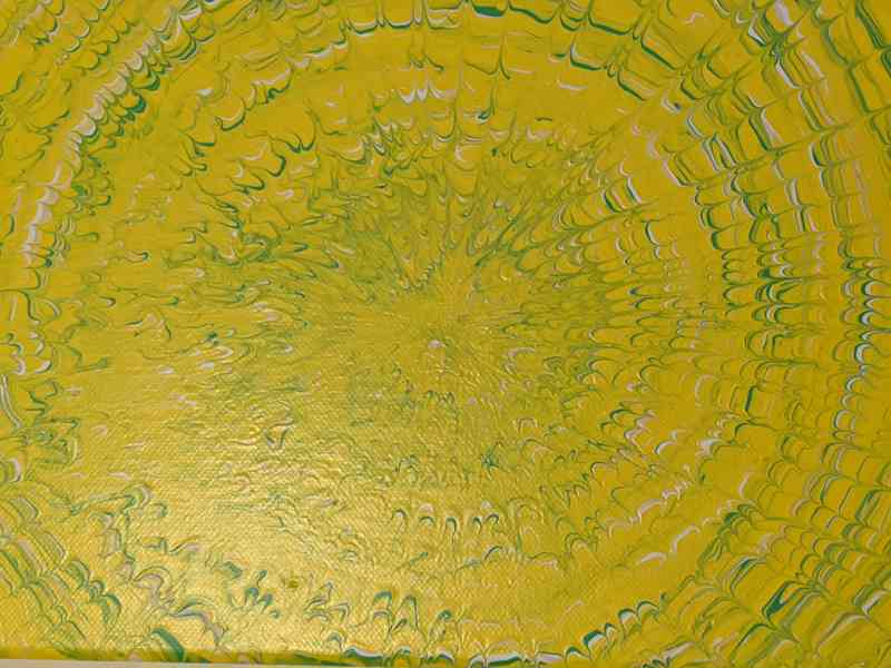 Obraz spirála žlutá akryl na plátně Moňas - foto 2