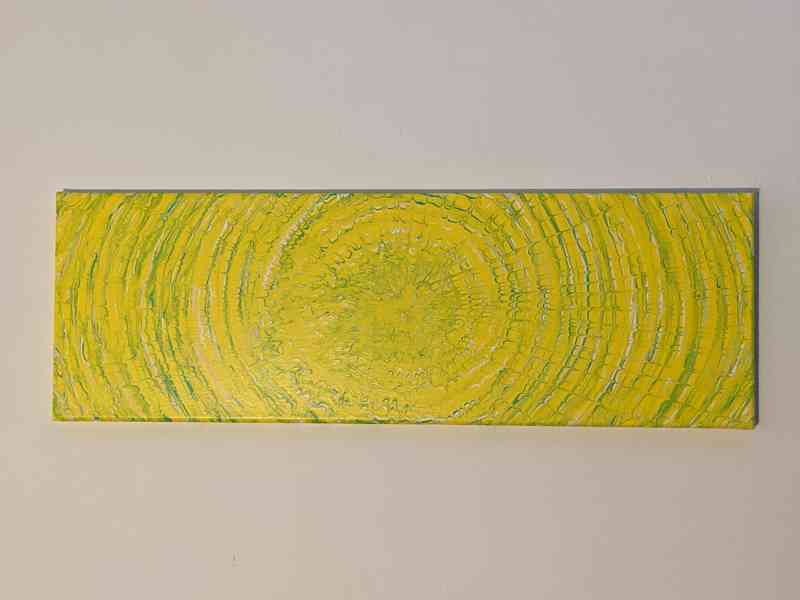 Obraz spirála žlutá akryl na plátně Moňas - foto 1