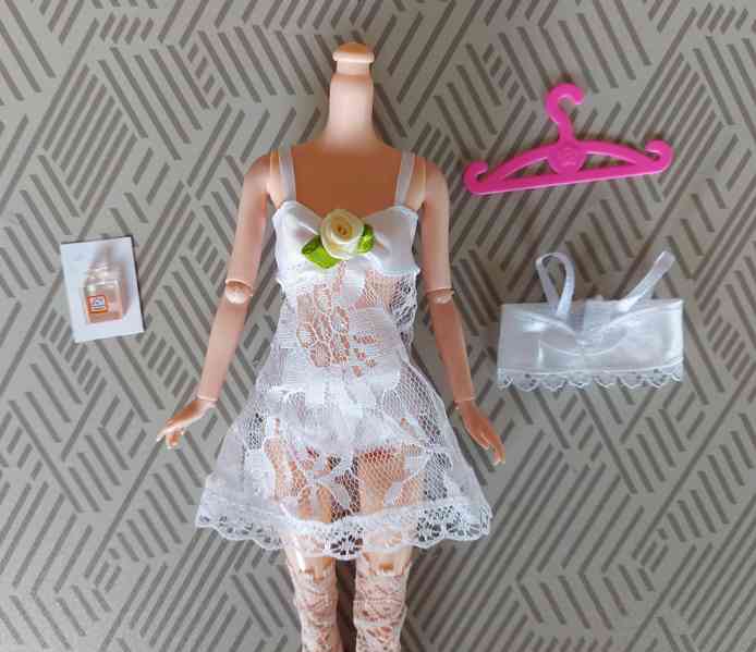 NOVÉ! Set pro panenku Barbie, noční s punčochami, parfém - foto 7