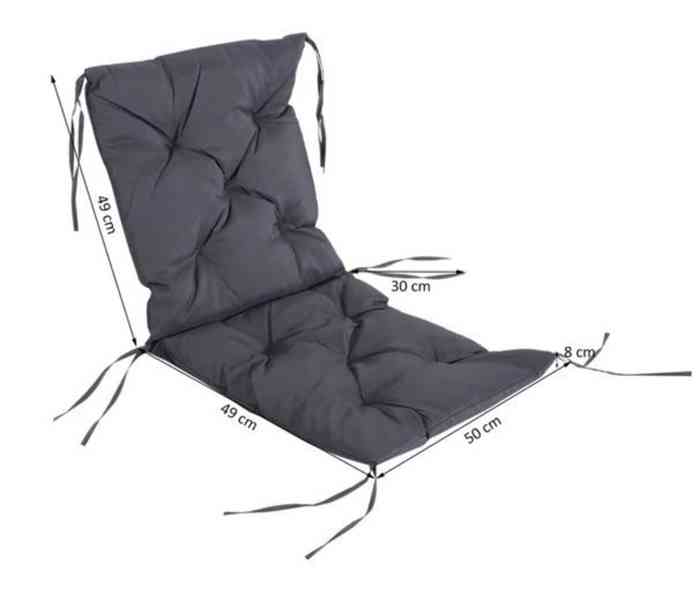 Polstrování na židli 2 kusy | tmavě šedé - foto 2