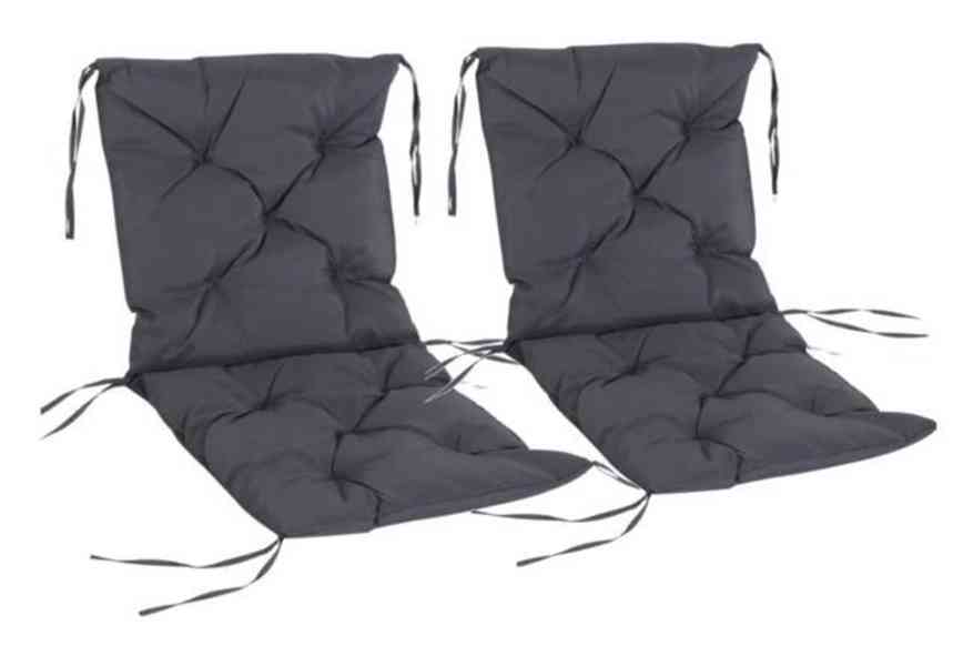 Polstrování na židli 2 kusy | tmavě šedé - foto 3