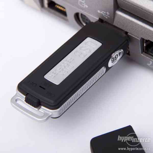 Diktafon ve flash disku PenDrive odposlech USB 4GB MVR-100 - foto 3