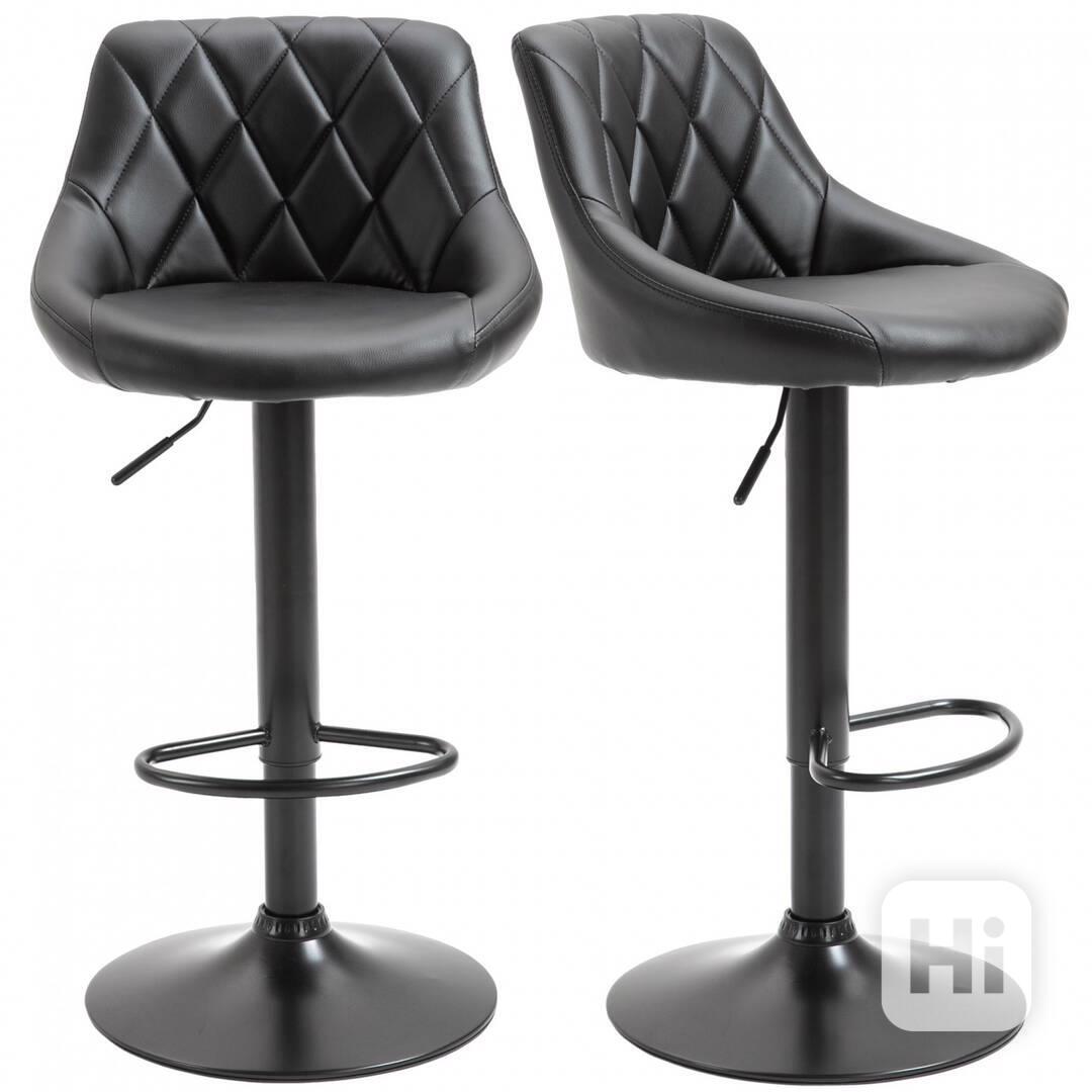 2x barová židle Karim | černá - foto 1