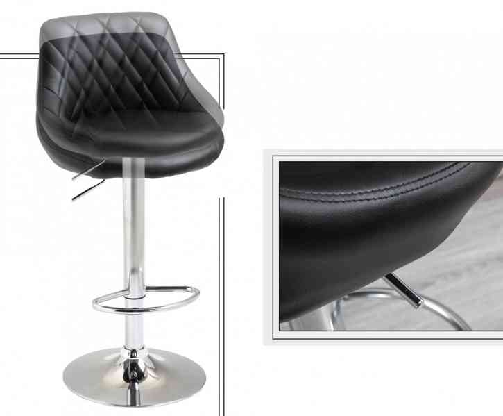2x barová židle Karim | černá - foto 5