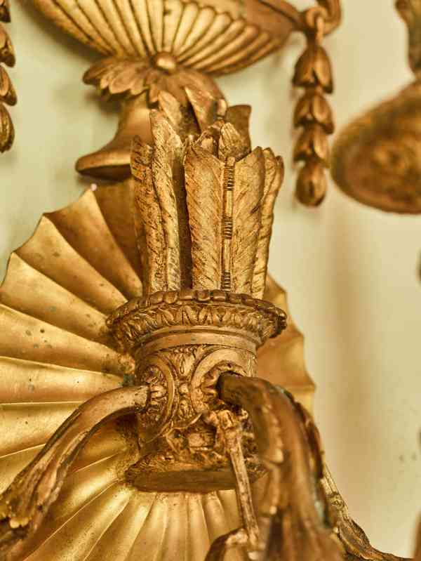 Soubor šesti monumentálních nástěnných aplik na svíčky - foto 13