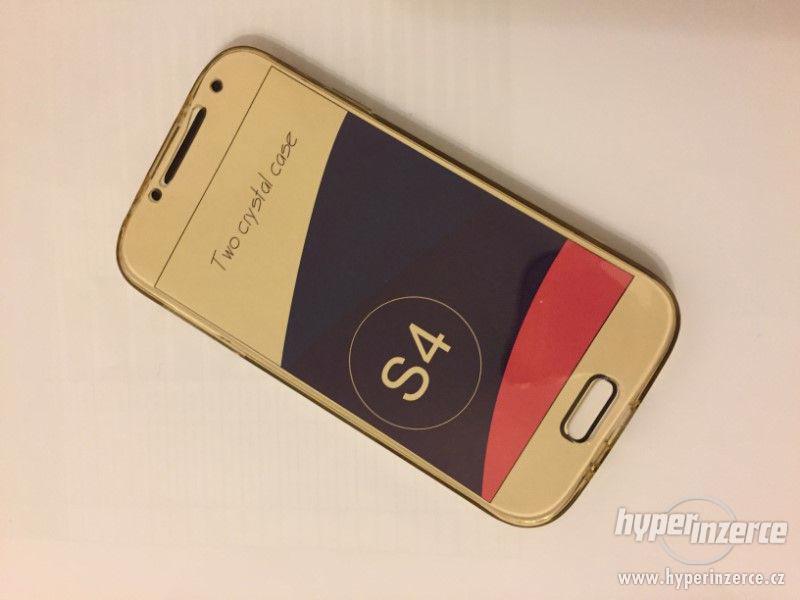 Pouzdro na Samsung Galaxy S4 - průhledné, celotělové, zlaté - foto 3
