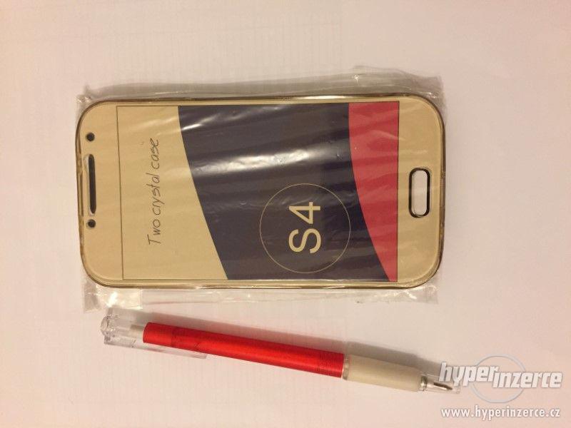 Pouzdro na Samsung Galaxy S4 - průhledné, celotělové, zlaté - foto 5