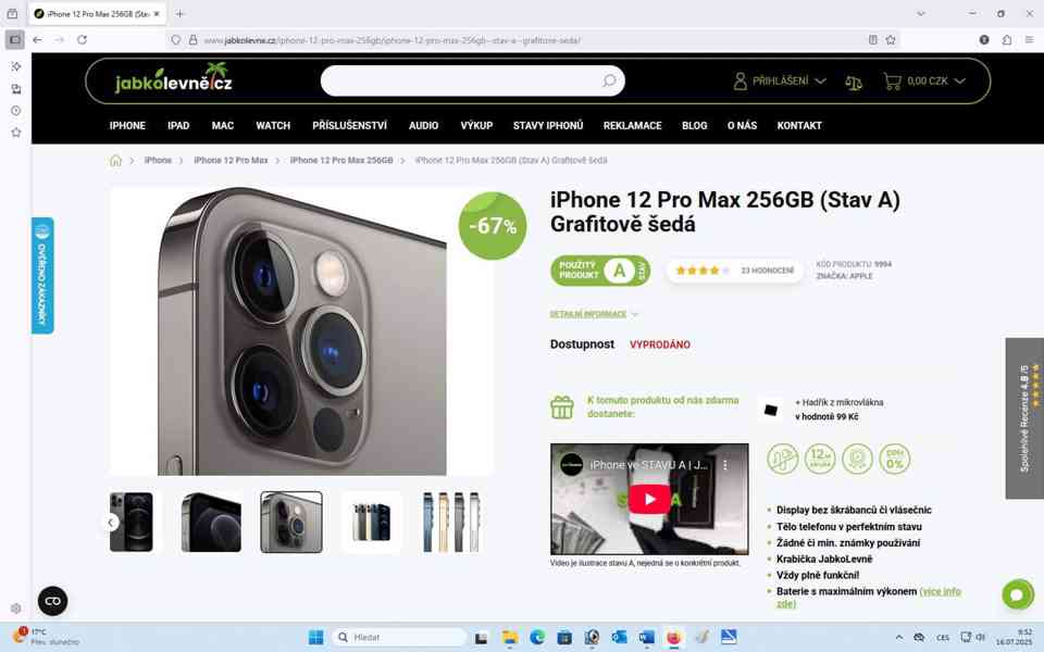 Mobil iPhone 12 Pro max 256GB - nepoužitý. - foto 6