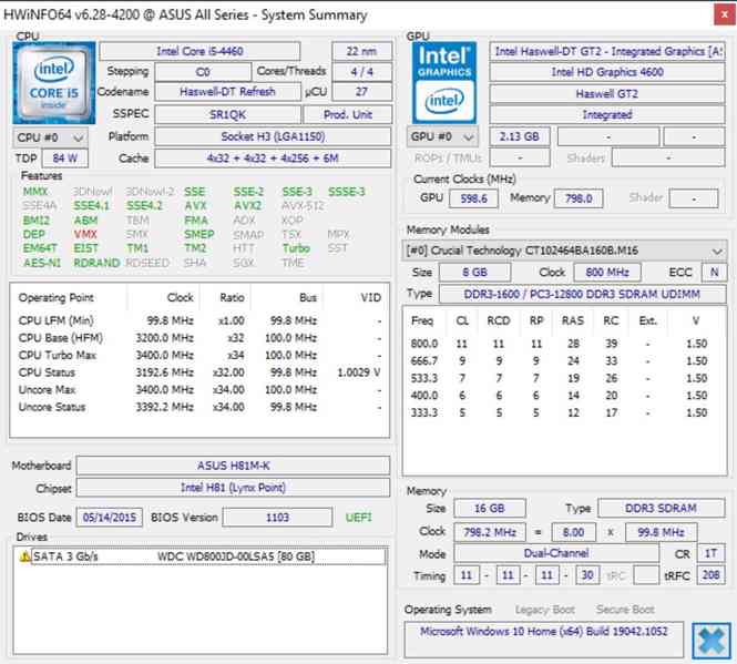 MB Asus s.1150+Intel i5-4460 3.4Ghz+16GB DDR3 1600Mhz+Win10  - foto 9