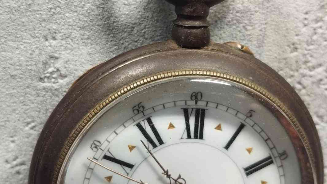 Velké kapesní hodinky Régulateur – 67 mm, Švýcarsko - foto 4