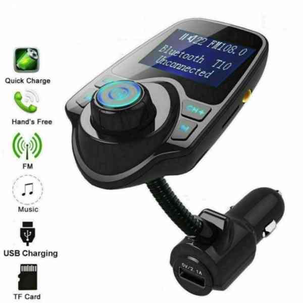 MP3 FM transmitter Bluetooth EDR Handsfree nový - foto 1