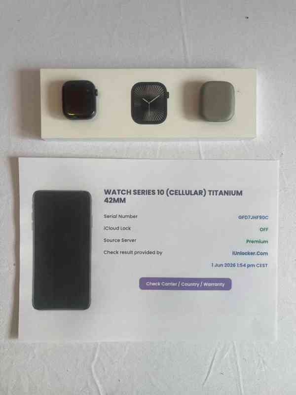 Apple Watch Series 10 Cellular Titanium 42 mm – iCloud OF... - foto 2