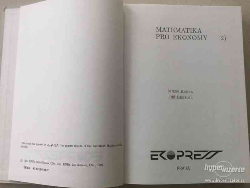 Matematika pro ekonomy’ rok vydání 1997’ 373 stran - foto 4