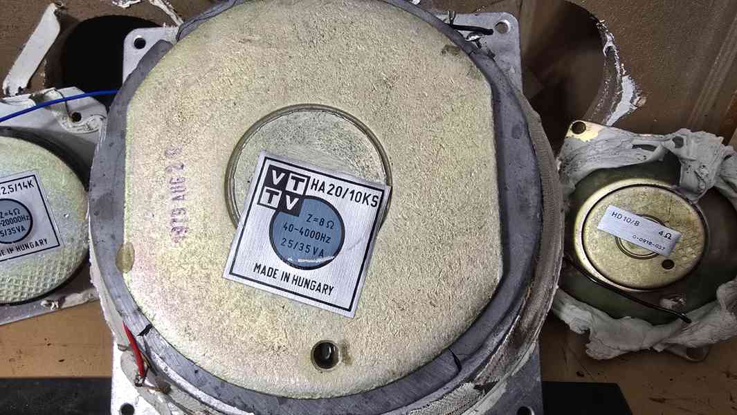 Reproduktory VIDEOTON HA20/10KS, HG2,5/14K, HD10/8 - foto 3