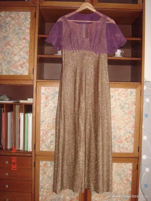 Prodám dámské plesové lurexové šaty - foto 2