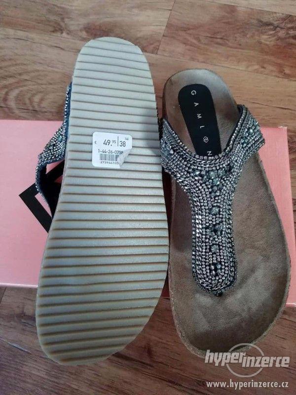 Dámské kožené pantofle Gamlong 38 - foto 3