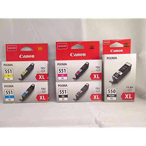 Originální náplně cartridge Canon PGI-550XL a 4x CLI-551XL