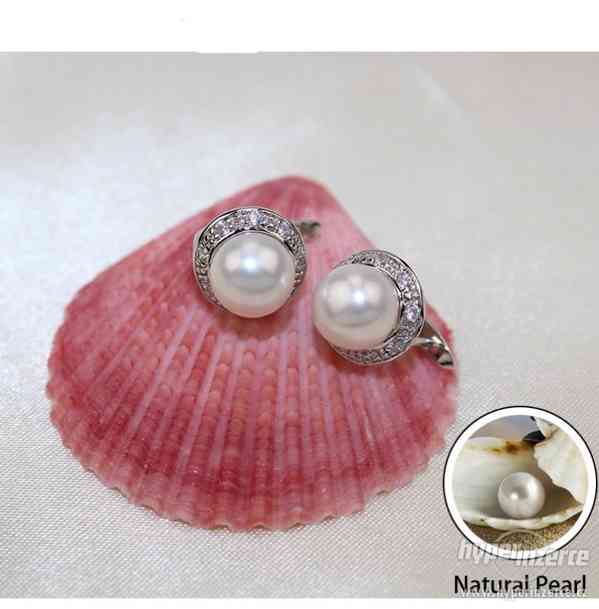 stříbrné náušnice A 925 s přírodní perlou - foto 1