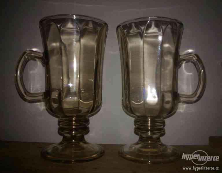 Dva poháry na kávu z kouřového skla - foto 2