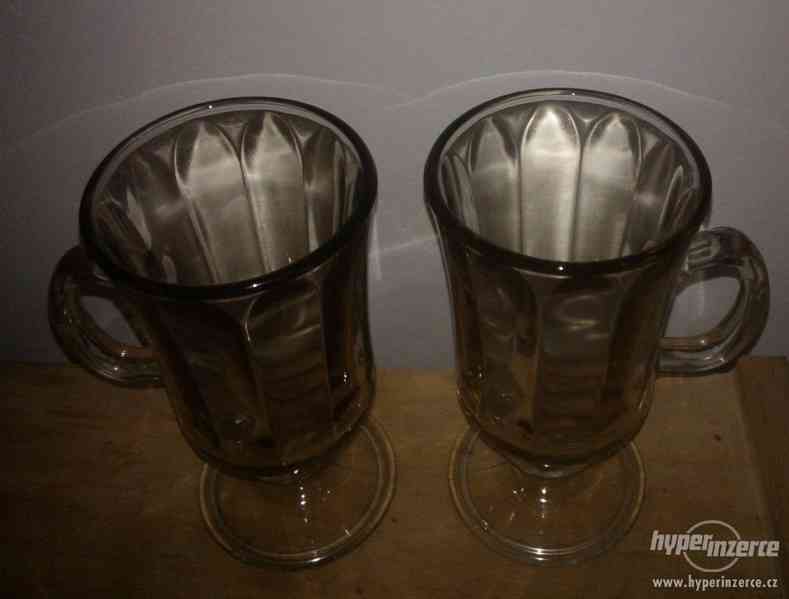 Dva poháry na kávu z kouřového skla - foto 5