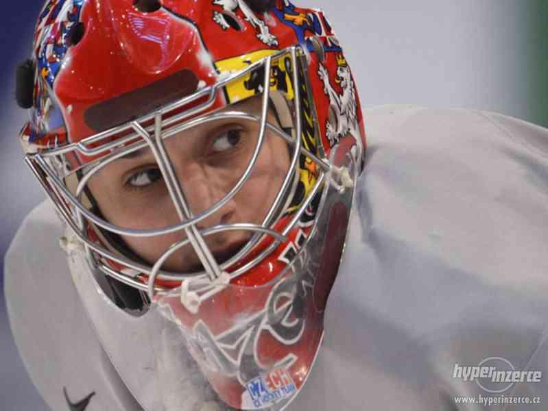 Hokej plexi brankářské pod masku - kryt ochrana krku - foto 1