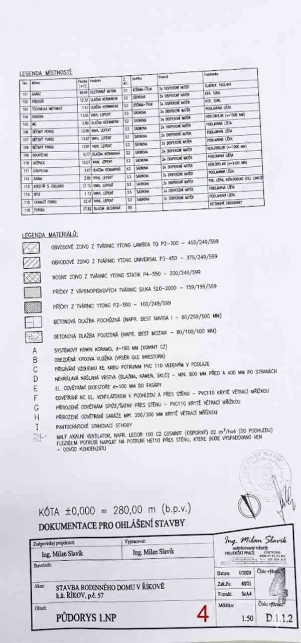 Říkov - stavební pozemek se základovou deskou a projektem  - foto 9