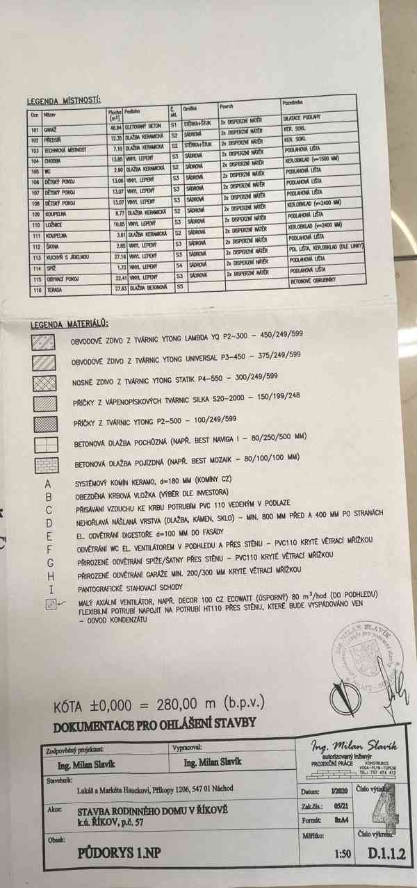 Říkov - stavební pozemek se základovou deskou a projektem  - foto 9