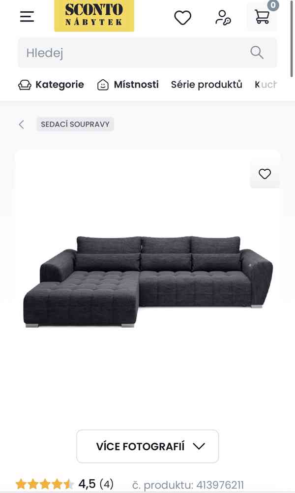 Sedačka modrošedá Top stav - foto 8