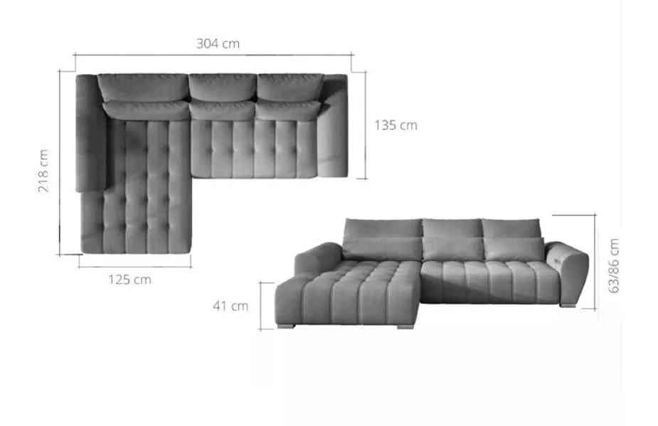 Sedačka modrošedá Top stav - foto 4