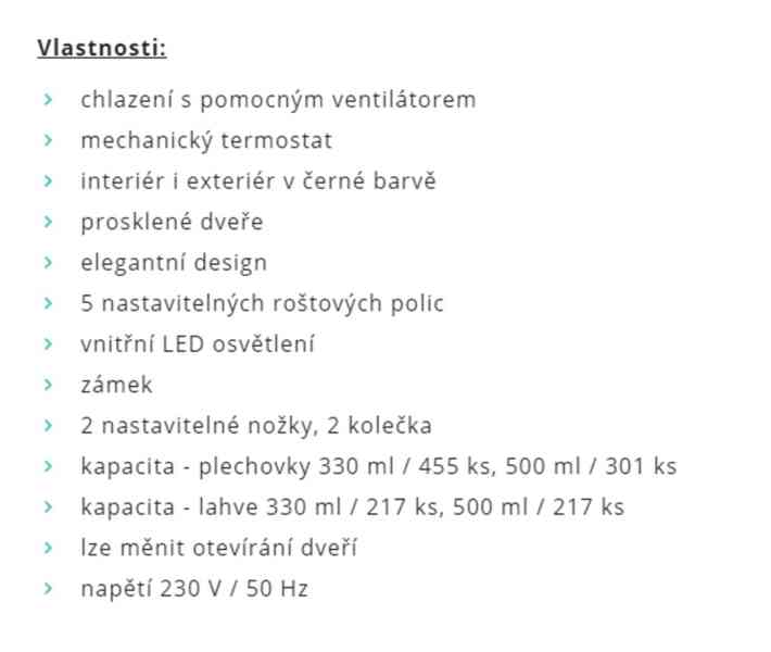 MODERNÍ PROSKLENÁ LEDNICE CVM 425 BLACK  - foto 3