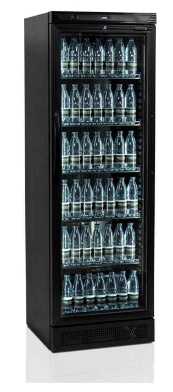 MODERNÍ PROSKLENÁ LEDNICE CVM 425 BLACK  - foto 1