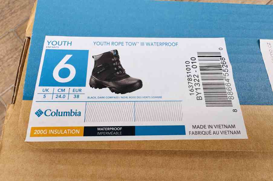 dětské zimní boty Columbia YOUTH ROPE TOW - EUR 38 - foto 8