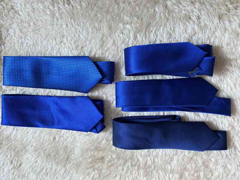 Panská kravata, královská modrá - foto 1