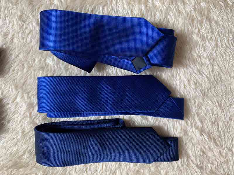 Panská kravata, královská modrá - foto 3