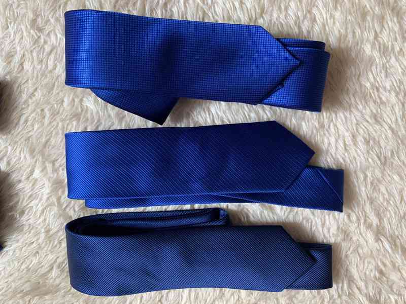 Panská kravata, královská modrá - foto 4
