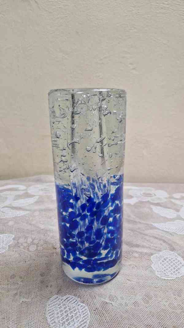 MasivnÍ modrá Váza Jaroslav Svoboda Škrdlovice - foto 4