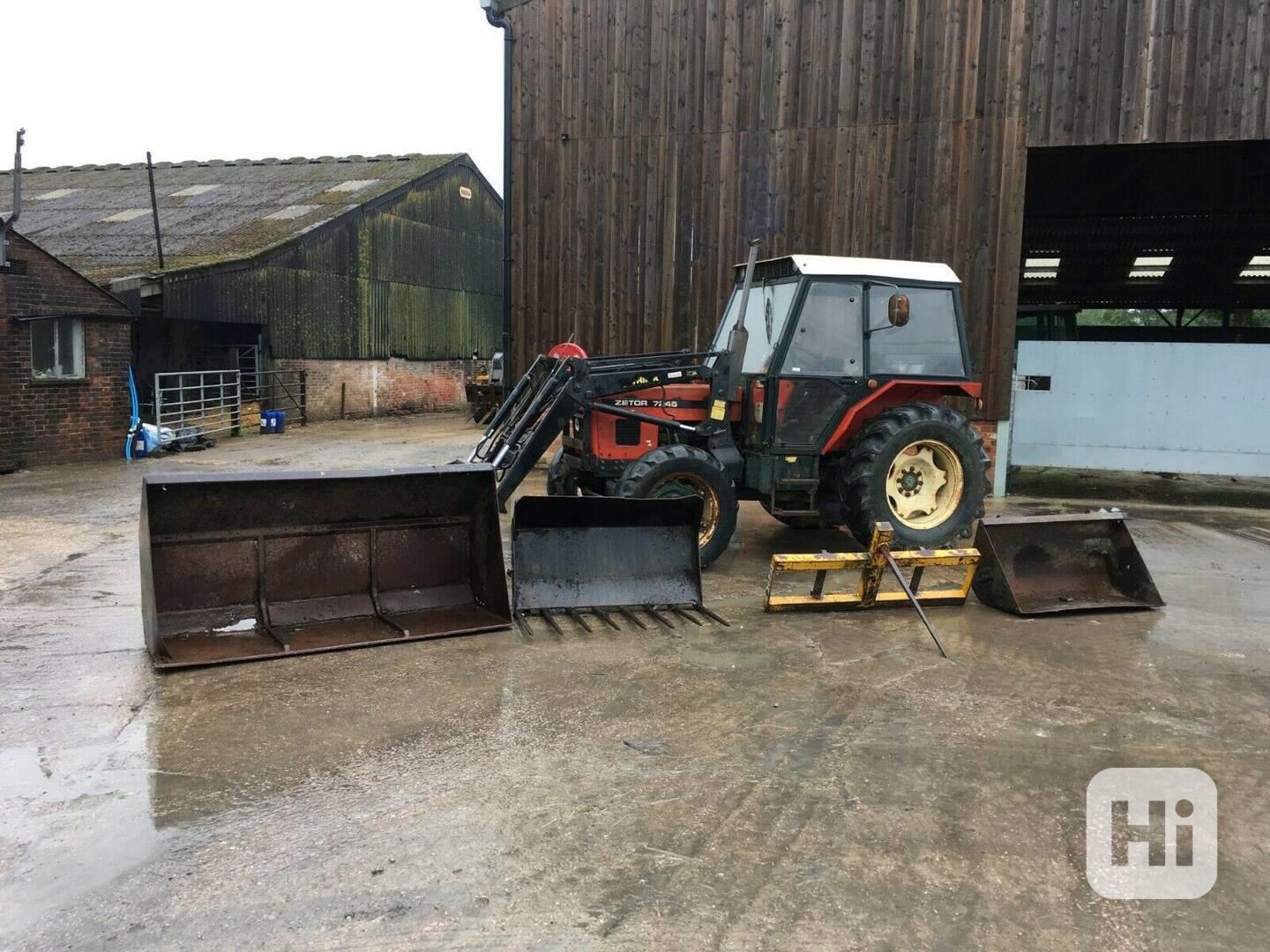  Traktor Zetor 7-245T Trima s čelním nakladačem a SPZ + Přís - foto 1