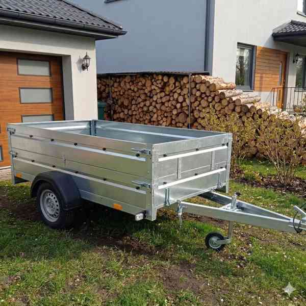 AKCE přívěsný vozík sklopný s nástavbou bočnic, DPH - foto 20