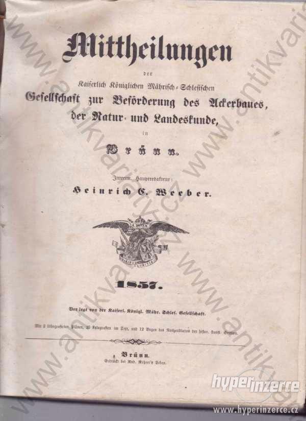 Mittheilungen Heinrich S. Weber 1857 - foto 1