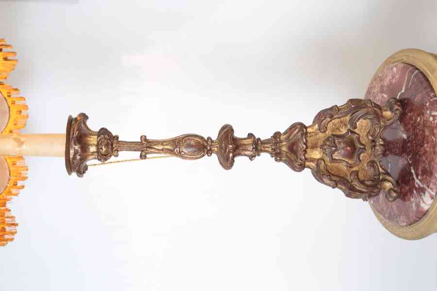 Barokní dřevěný svícen - Lampa - foto 3