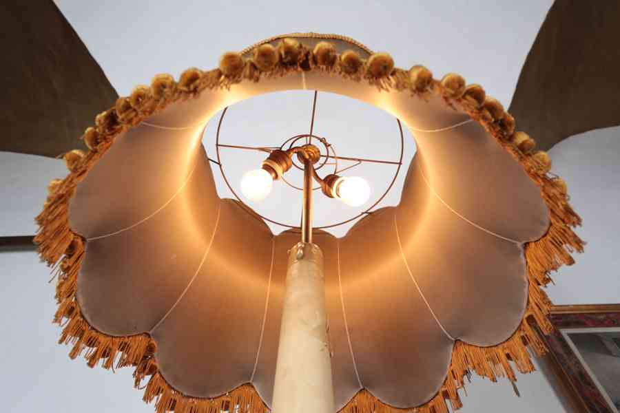 Barokní dřevěný svícen - Lampa - foto 6