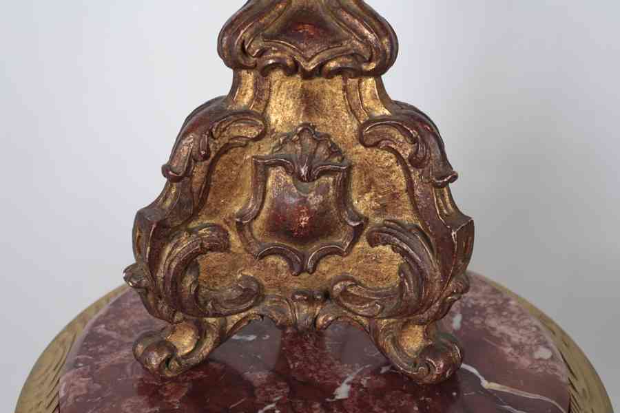 Barokní dřevěný svícen - Lampa - foto 7