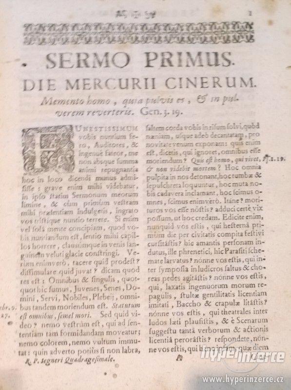 Stará kniha: R. P. Pauli Segneri Societatis Jesu z r. 1735 - foto 4