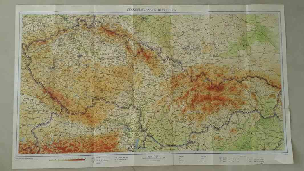 Československá republika 1:750 000 - mapa 1957  - foto 2