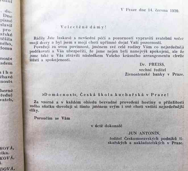 Kuchařská kniha z roku 1921, Spolek Domácnost, krásný stav - foto 6