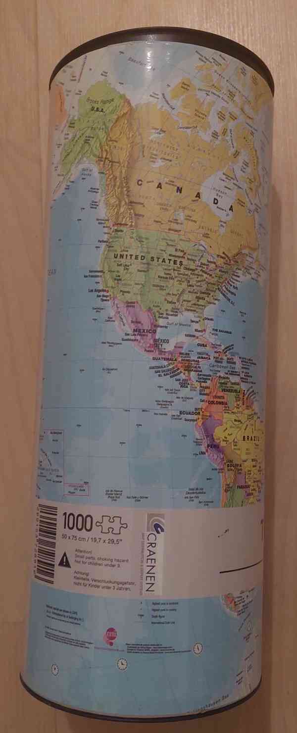 Puzzle Mapa sveta World 1000 dilku - foto 3